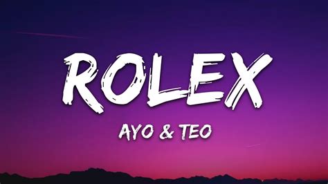 rolex azlyrics|ayo rolex lyrics.